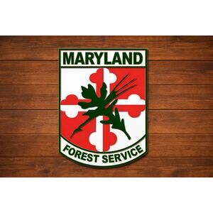 Maryland Forest Service Sign Forestry Agriculture DNR Park Woods Tree